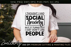Sarcastic Mental Health SVG Funny Anxiety T-shirt Mug Design Product Image 1