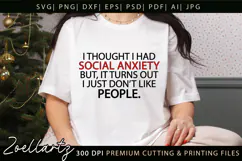 Sarcastic Mental Health SVG Funny Anxiety T-shirt Mug Design Product Image 1