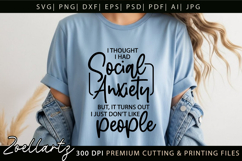 Sarcastic Mental Health SVG Funny Anxiety T-shirt Mug Design Product Image 5