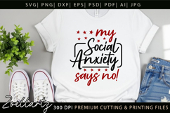 Funny Mental Health SVG Sarcastic Anxiety T-shirt Mug Design Product Image 7