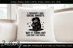 Sarcastic Mental Health SVG Funny Anxiety T-shirt Mug Design Product Image 3