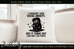 Sarcastic Mental Health SVG Funny Anxiety T-shirt Mug Design Product Image 3