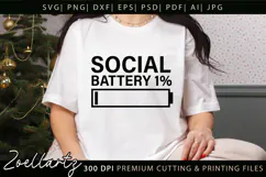 Funny Mental Health SVG Sarcastic Anxiety T-shirt Mug Design Product Image 2