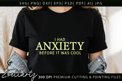 Funny Mental Health SVG Sarcastic Anxiety T-shirt Mug Design Product Image 5