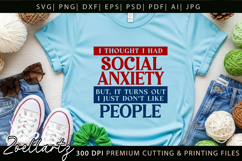 Sarcastic Mental Health SVG Funny Anxiety T-shirt Mug Design Product Image 5