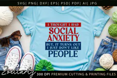 Sarcastic Mental Health SVG Funny Anxiety T-shirt Mug Design Product Image 5