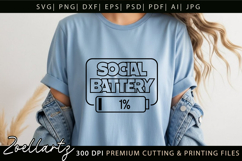 Funny Mental Health SVG Sarcastic Anxiety T-shirt Mug Design Product Image 2