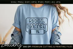 Funny Mental Health SVG Sarcastic Anxiety T-shirt Mug Design Product Image 2