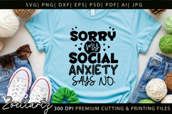 Funny Mental Health SVG Sarcastic Anxiety T-shirt Mug Design Product Image 4
