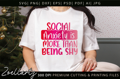Mental Health Awareness SVG Funny Sarcastic Anxiety T-shirt Product Image 5