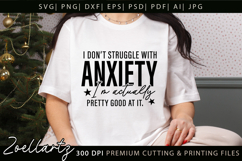 Funny Mental Health SVG Sarcastic Anxiety T-shirt Mug Design Product Image 1