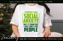 Mental Health Awareness SVG Funny Sarcastic Anxiety T-shirt Product Image 1