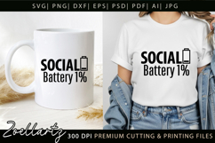 Sarcastic Mental Health SVG Funny Anxiety T-shirt Mug Design Product Image 2
