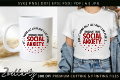 Sarcastic Mental Health SVG Funny Anxiety T-shirt Mug Design Product Image 2
