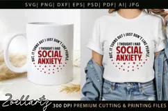 Sarcastic Mental Health SVG Funny Anxiety T-shirt Mug Design Product Image 2