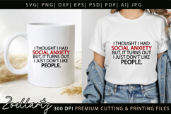 Sarcastic Mental Health SVG Funny Anxiety T-shirt Mug Design Product Image 5