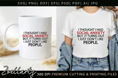 Sarcastic Mental Health SVG Funny Anxiety T-shirt Mug Design Product Image 5