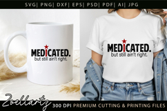 Funny Mental Health SVG Sarcastic Anxiety T-shirt Mug Design Product Image 2