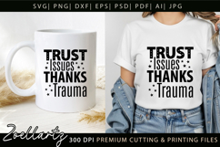 Funny Mental Health SVG Sarcastic Anxiety T-shirt Mug Design Product Image 2