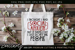 Sarcastic Mental Health SVG Funny Anxiety T-shirt Mug Design Product Image 5