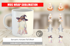 Sarcastic Autumn Fall Ghost Mug Wrap Product Image 1