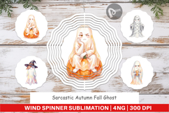 Sarcastic Autumn Ghost Wind Spinner Product Image 1