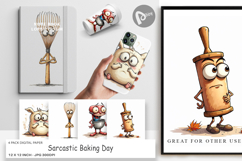 Sarcastic Baking Day Digital Paper Product Image 1