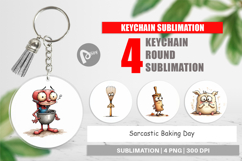 Sarcastic Baking Day Keychain Product Image 1