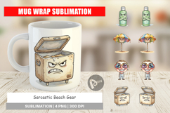 Sarcastic Beach Gear Mug Wrap Product Image 1