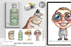 Sarcastic Beach Gear Digital Paper Product Image 1