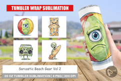 Sarcastic Beach Gear Tumbler Product Image 1