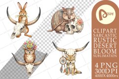 Sarcastic Boho Desert Skull Sublimation Product Image 1