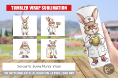 Sarcastic Bunny Nurse Vibes Tumbler Product Image 1