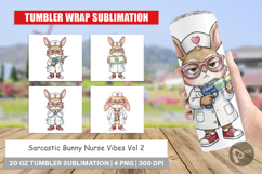 Sarcastic Bunny Nurse Vibes Tumbler Product Image 1