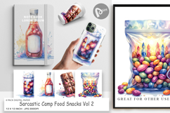 Sarcastic Camp Food Digital Paper Product Image 1