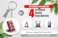 Sarcastic Camp Food Keychain Product Image 1