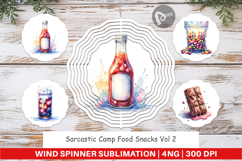 Sarcastic Camp Food Wind Spinner Product Image 1