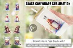 Sarcastic Camp Food Glass Can Product Image 1