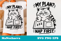 Sarcastic Cat SVG Design | Funny Nap Planner Quote Product Image 1
