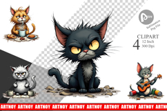 Cat Chaos Clipart Product Image 1
