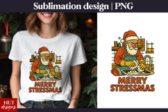 Sarcastic Christmas t shirt Santa Claus t sublimation Product Image 1