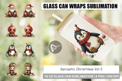 Sarcastic Christmas Glass Can Product Image 1
