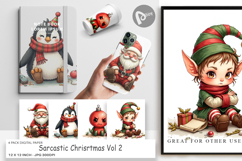 Sarcastic Christmas Digital Paper Product Image 1