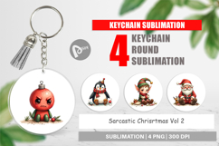 Sarcastic Christmas Keychain Product Image 1