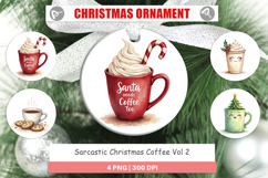 Ornament Watercolor Sarcastic Christmas Coffee Product Image 1
