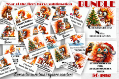 Sarcastic christmas animals year of the horse sublimation Product Image 1