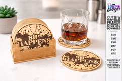 Sarcastic Coasters with Stand Laser Cut | Funny Designs SVG Product Image 1