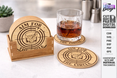 Sarcastic Coasters with Stand Laser Cut | Funny Designs SVG Product Image 1