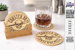 Sarcastic Coasters with Stand Laser Cut | Funny Designs SVG Product Image 1