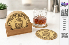 Sarcastic Coasters with Stand Laser Cut | Funny Designs SVG Product Image 1